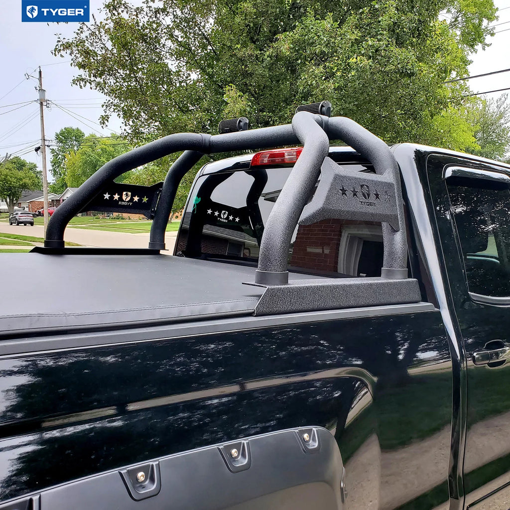 Roll Mount Black GMC | Sport Bar Textured Tyger | 2015-2024 | Light with Chevy Bar Colorado | TG-SB7C88518 Compatible Canyon Auto