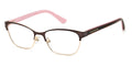 Full Brown Rim 214 Rectangular Matte Couture Eyeglasses Juicy