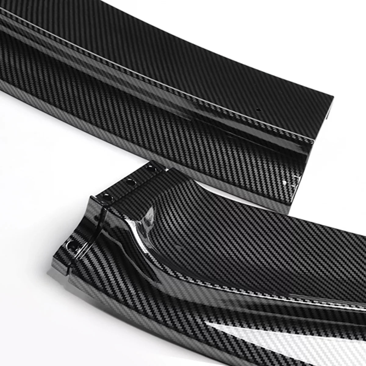 Kit Fit 2014 Front Carbon Lips Bumper For Look Motoring to Guard 2017 2-PU-669-PCF DNA Body Fiber Stabilizers Honda w/Vertical 3Pcs