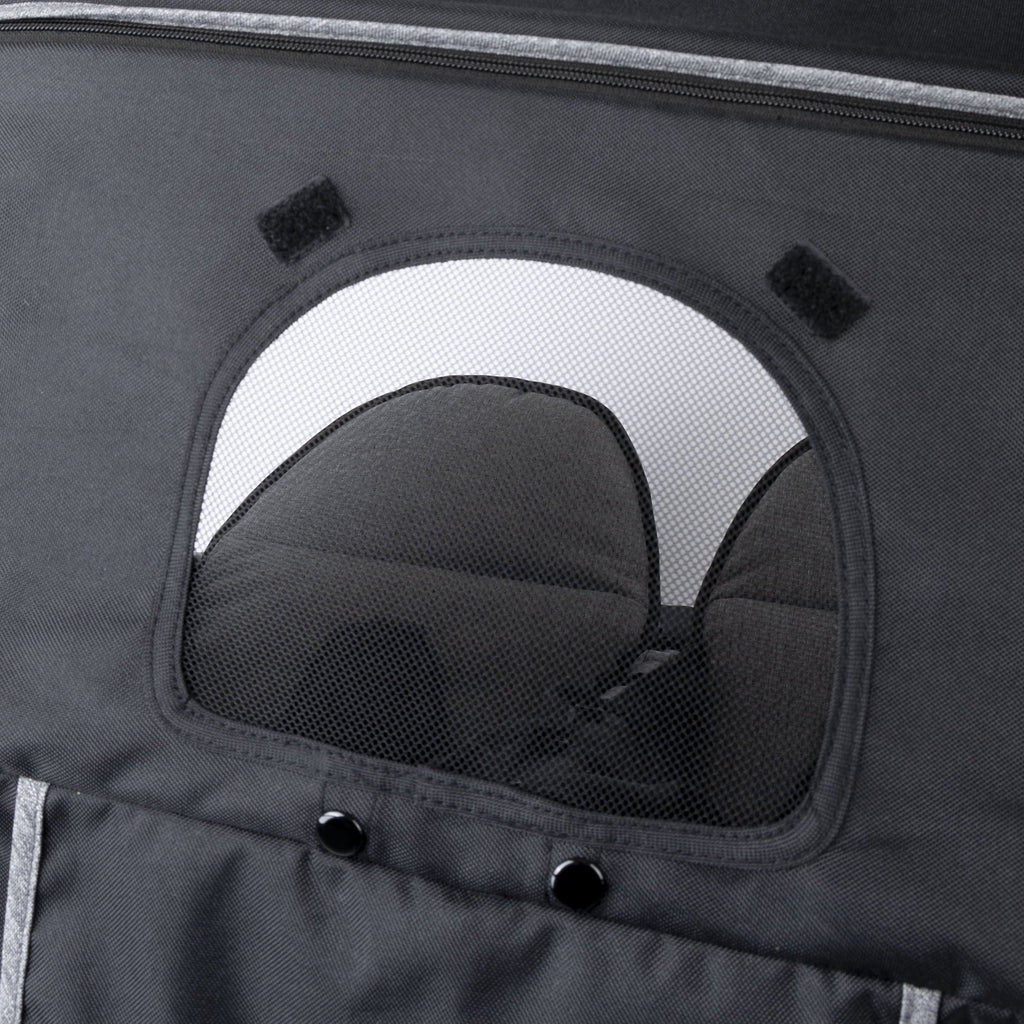 Gaggle Black/Gray Expandable Stroller Roadster Canopy, with Double