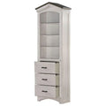 Tree ACME House Bookcase Weathered Gray in and White Washed Cabinet