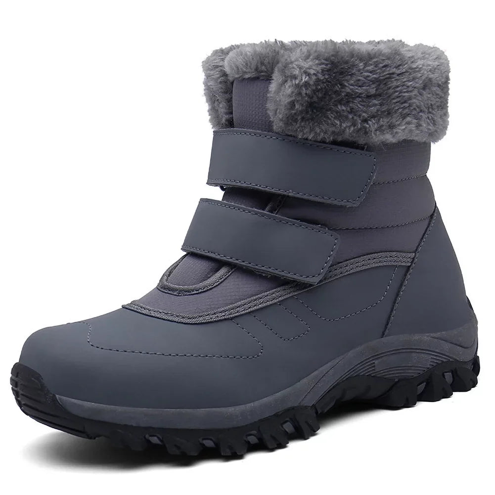 Boots and Waterproof Shoes Snow Fur Lined Hook Warm Thickened Winter Faux Loop Booties Walking Outdoor Women's
