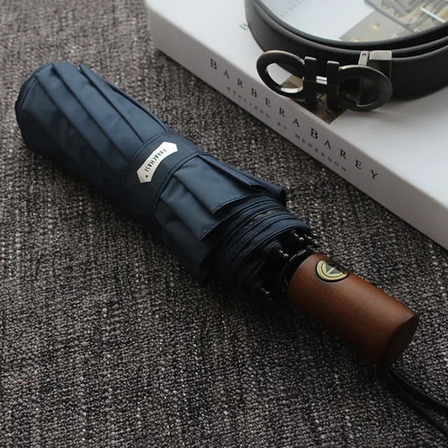 Anti Business UV Golf UPF50+ Handle 10 Windproof Ribs Sun Umbrellas Umbrella Wood Umbrella Men Clear Parasol