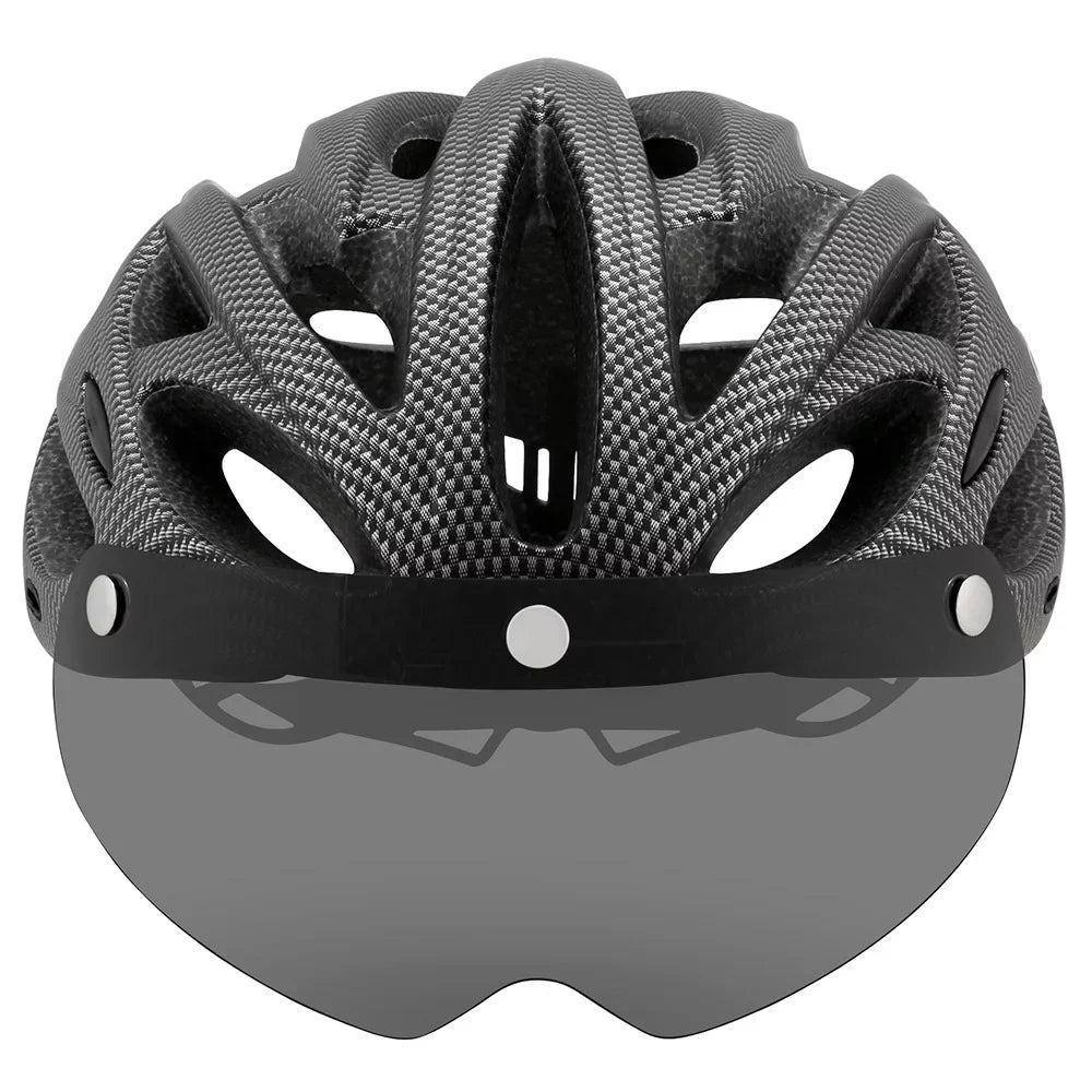 Riding Mountain And Helmet Lens With Riding Helmet 6588 Riding Road Helmet Taillight Brim bike Equipment