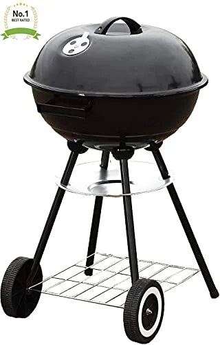 Grilling Grill Backyard BBQ Black) Kettle Charcoal & Pitmaster Grill Tailgating Stainless & for (18" Steaks, Backyard Burgers, Steel Portable Standing Cooking Outdoor