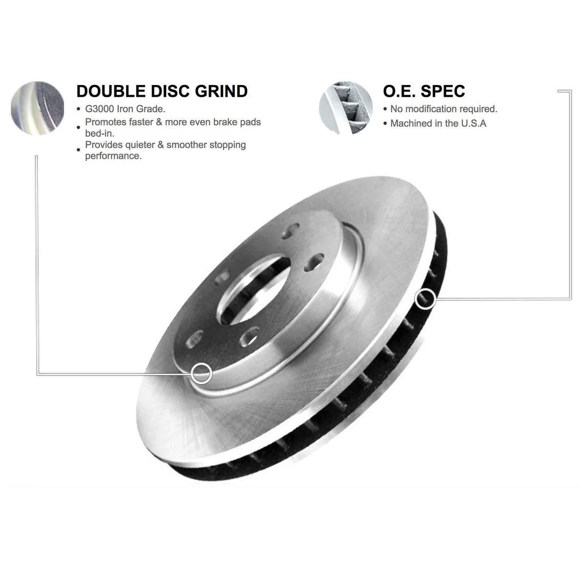 Brake Optimum Rotor Fits SE HYUNDAI R1 SONATA Concepts 03258 Blank Concepts With Pads 2015 Wfuh1 R1 TUCSON, HYUNDAI 2016-2017 & Oe select: