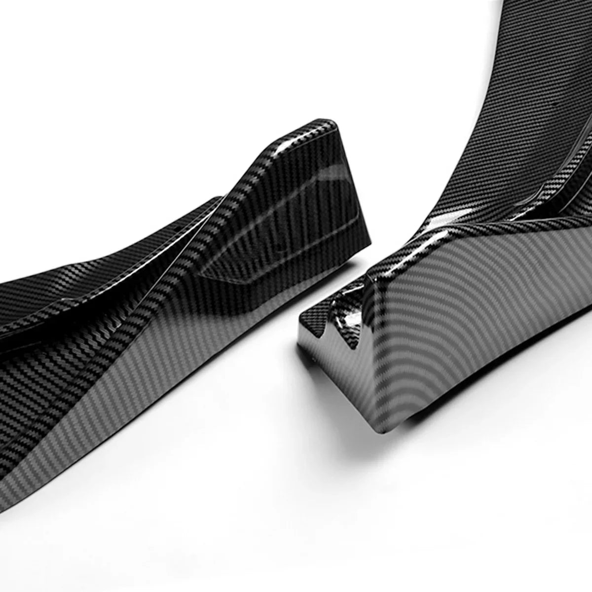 Kit Fit 2014 Front Carbon Lips Bumper For Look Motoring to Guard 2017 2-PU-669-PCF DNA Body Fiber Stabilizers Honda w/Vertical 3Pcs