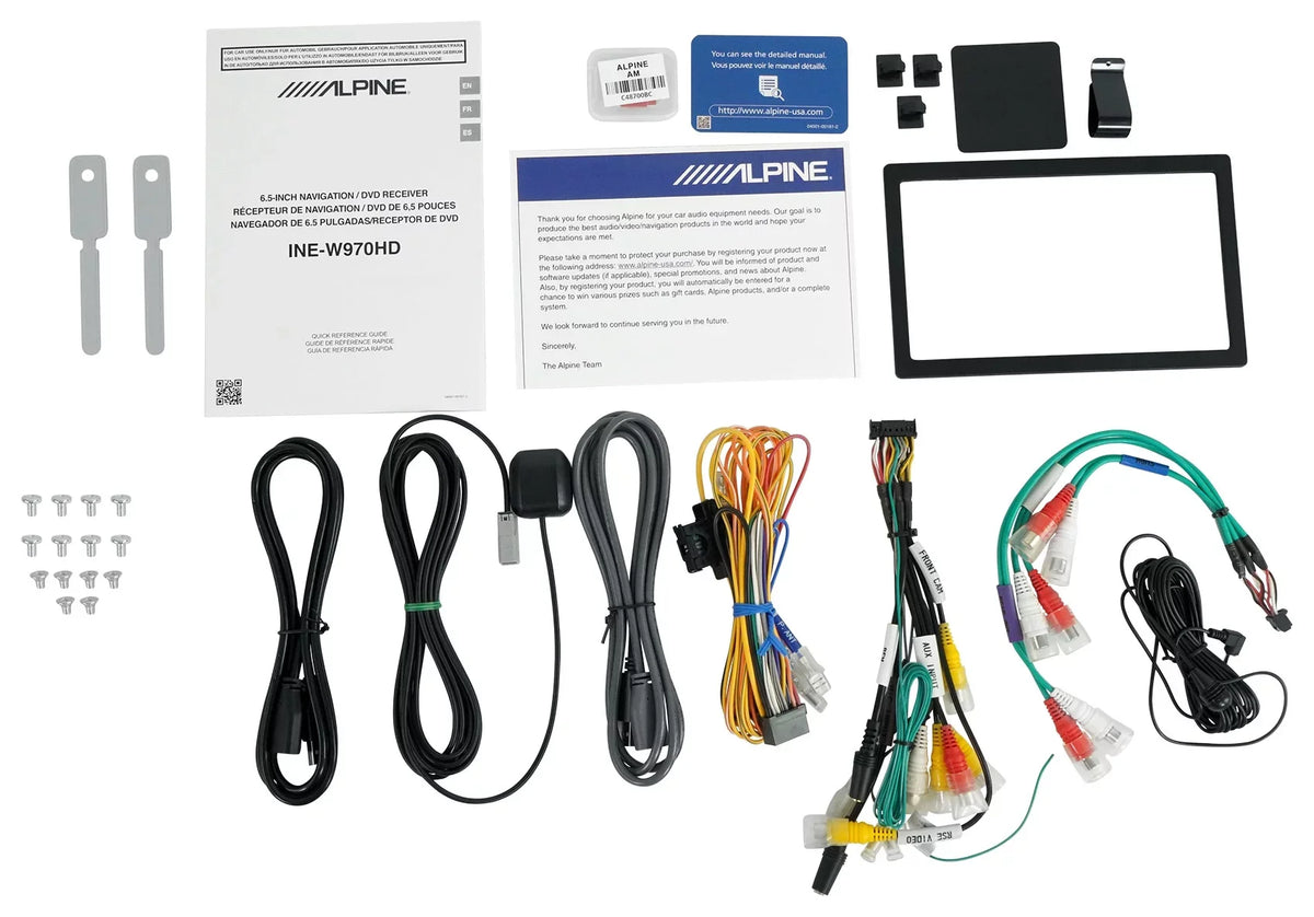 Player Monitor CarPlay/Android/GPS Alpine DVD INE-W970HD Receiver+Camera 6.5"