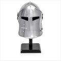 Props Larpers Crusader's Steel Templar Base & Black Helm Helmet Costumes International For Medieval Nagina Wooden On Barbuta | Brushed Knights Armory Visored