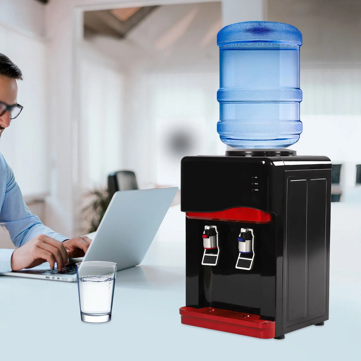 5 Cooler Dispenser Hot Gallon Drinking Water Desktop Cooling Machine &Cold Water