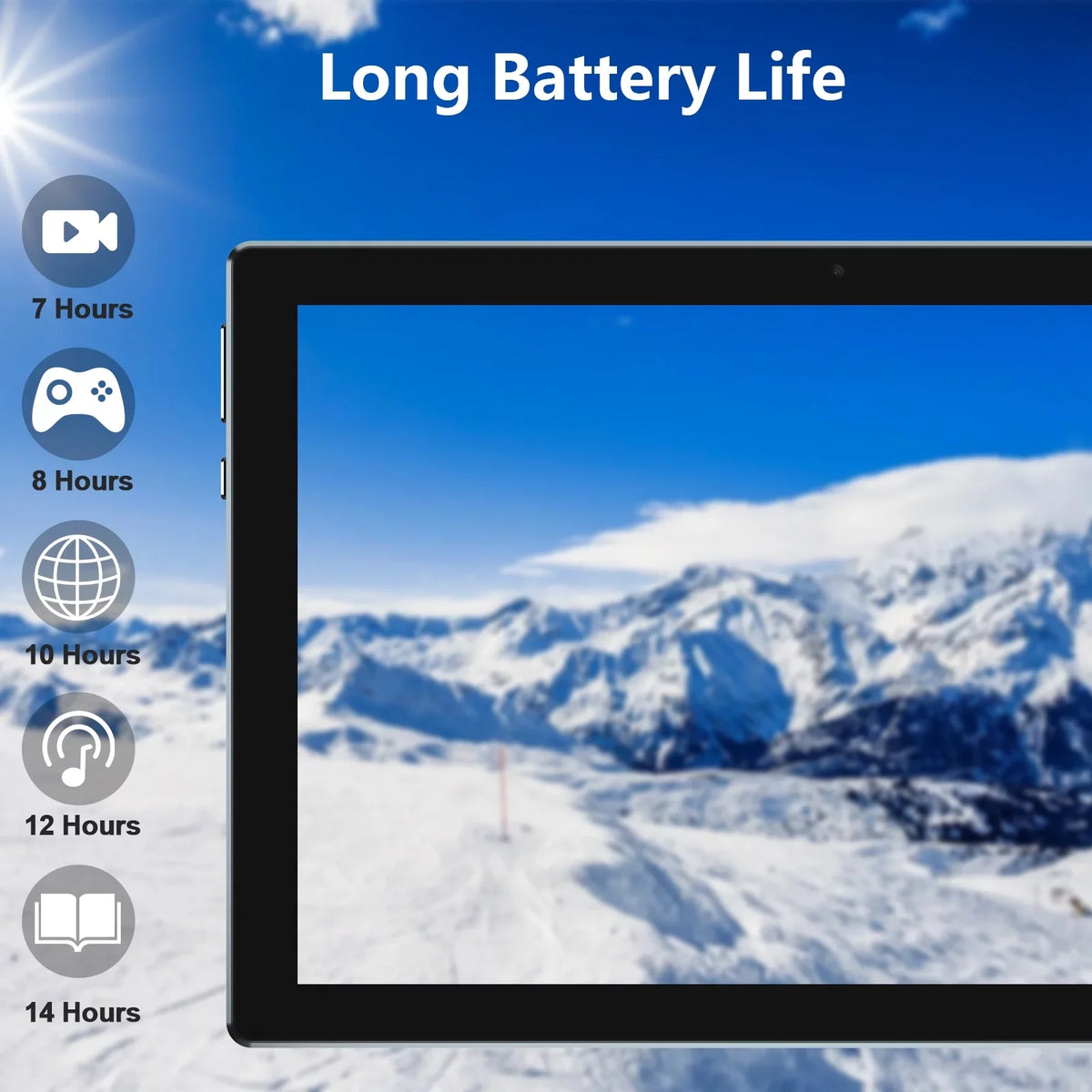 4GB+64GB+512GB Camera, Bluetooth, Expandable inch in Certified Tablet Android with Long PC 10 Battery 11 Dual Coopers Tablet 1 2 Keyboard Tablet, Google Life, WiFi,