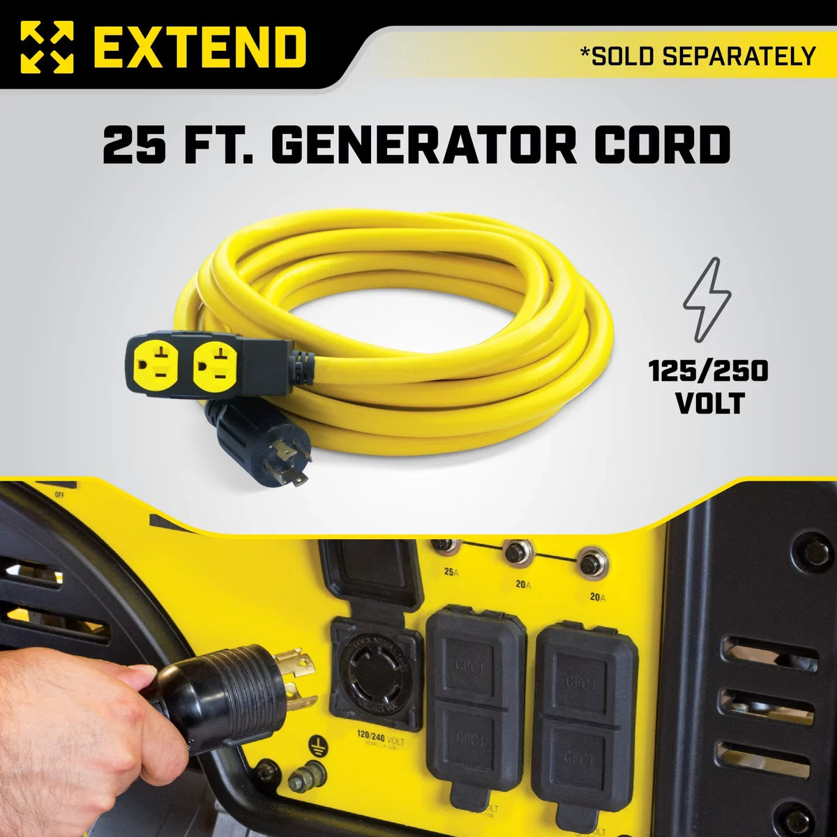 Portable and Generator Start Champion Electric Hook Power Equipment Lift with Watts 15,000/12,000