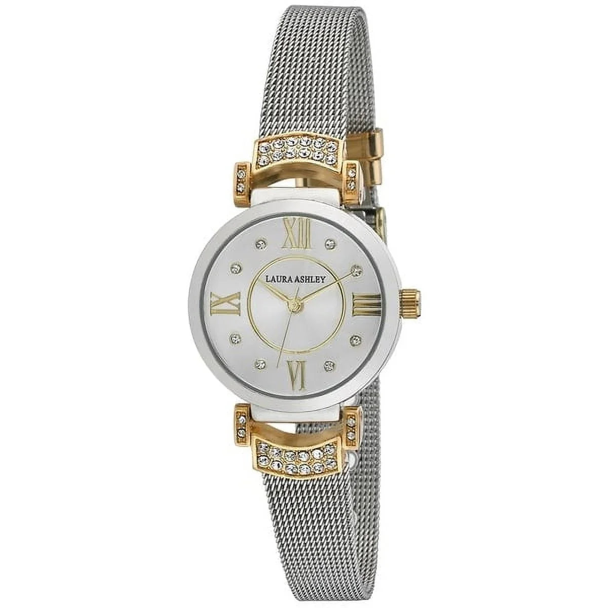 Crystal - Toned LA31051TTG Size Ashley Mesh Gold One Deco Laura Watch Accent Two Women's