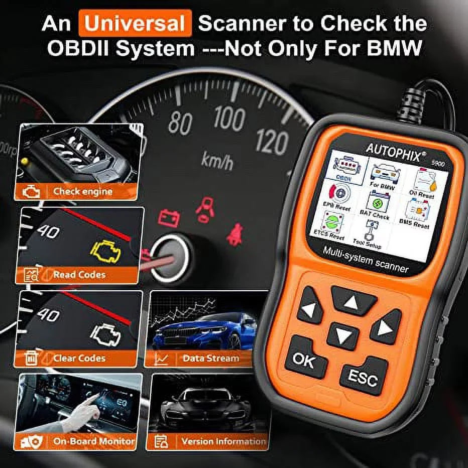 Diagnostic Registration Reader Car OBD2 Tool Roll-Royce Oil SAS Fits Car Scanner Tool Scanner Code Scan BMW for Autophix 5900 Battery MINI Reset for Automotive Systems EPB BMW Tool All