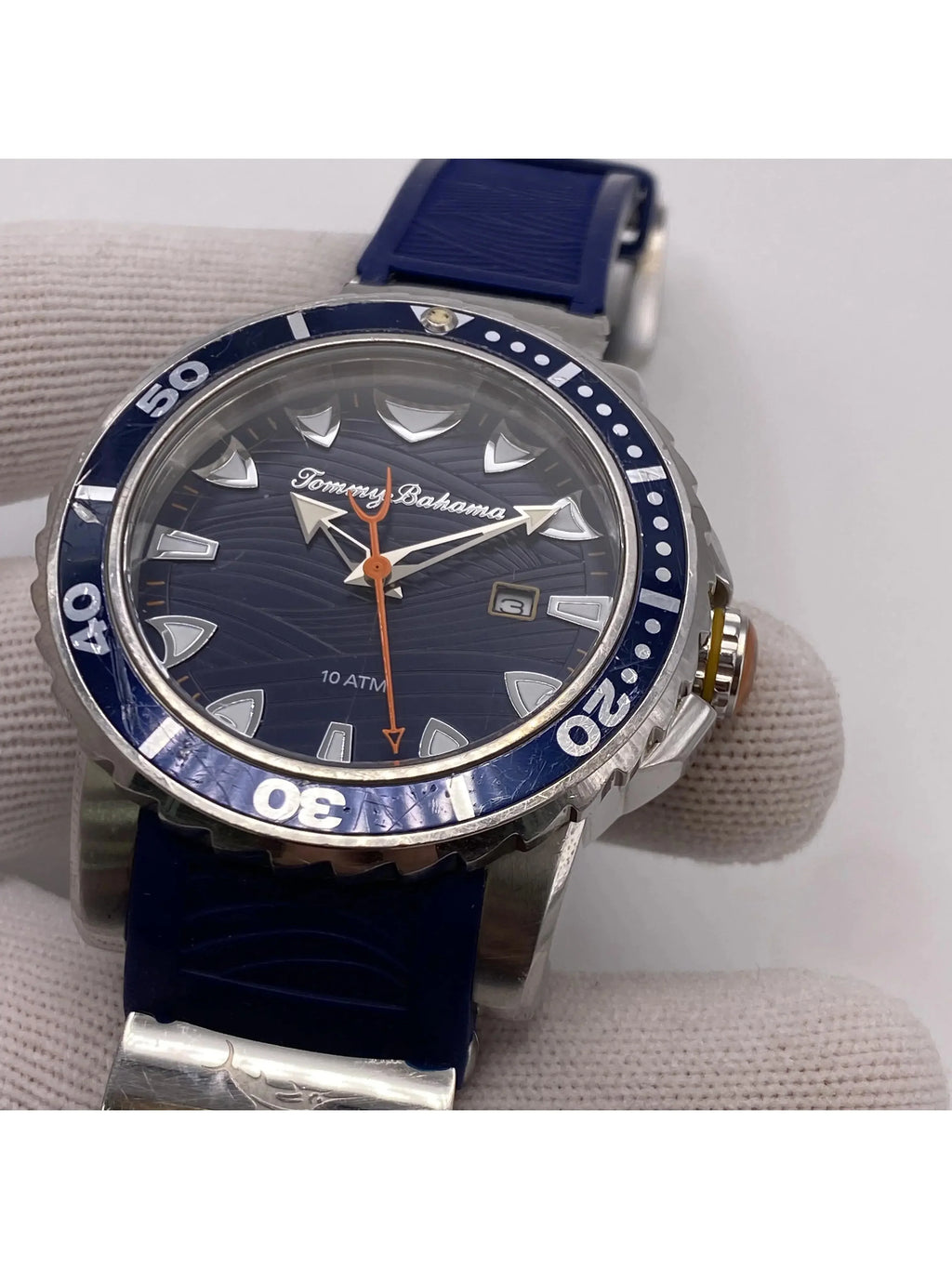 Pre-owned Quartz Tommy Bahama (Good) Mens Steel TB00101-01 Watch