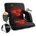 Support Double with Chair Battery Heat Wide Heated – Foldable Included Back USB Seats Levels Holder Pockets, 3 Games - 4 Bleachers Cushioned, Cup of for - - ACELETIQS - Stadium Upgraded Camping,