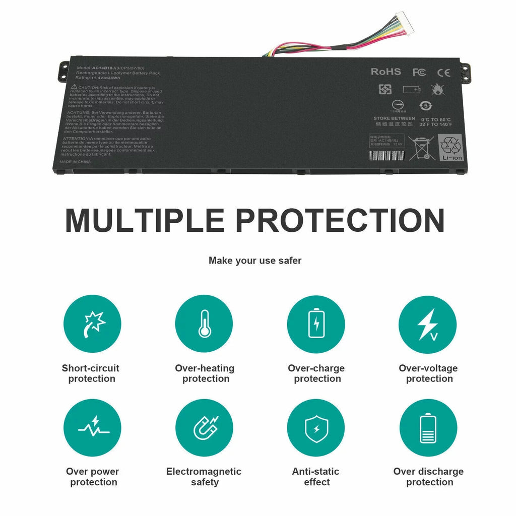 CB3-531 Chromebook for Battery C810 Acer Laptop CB5-571 CB3-111 AC14B13J C910