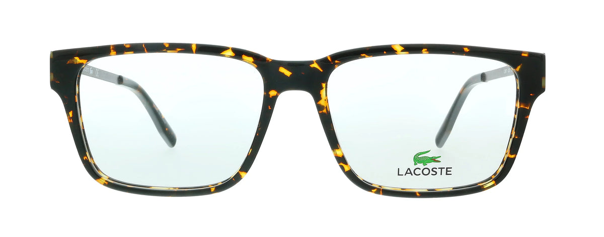 Eyeglasses Havana Lacoste 220 mens Dark Modified L2867 for Rectangle