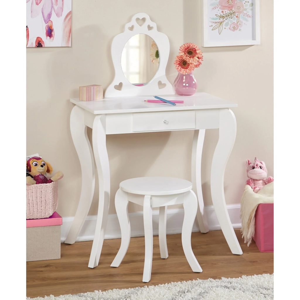 Vanity White Living Simple Set Alyssa Kids