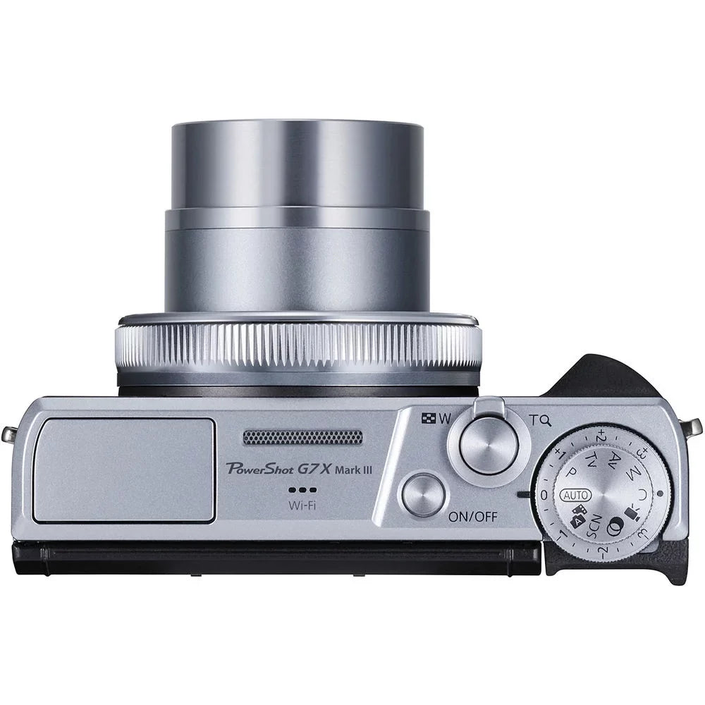 Extra III + Digital Canon (Silver) Battery PowerShot Case X Camera Kit + +Tripod G7 Mark -64GB