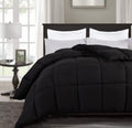Alternative California Chezmoi Microfiber Size King, Collection Stitch Duvet - Fill - All (Cal Box Plush with Corner King Insert - Quilted Tabs Comforter Down Black) Season