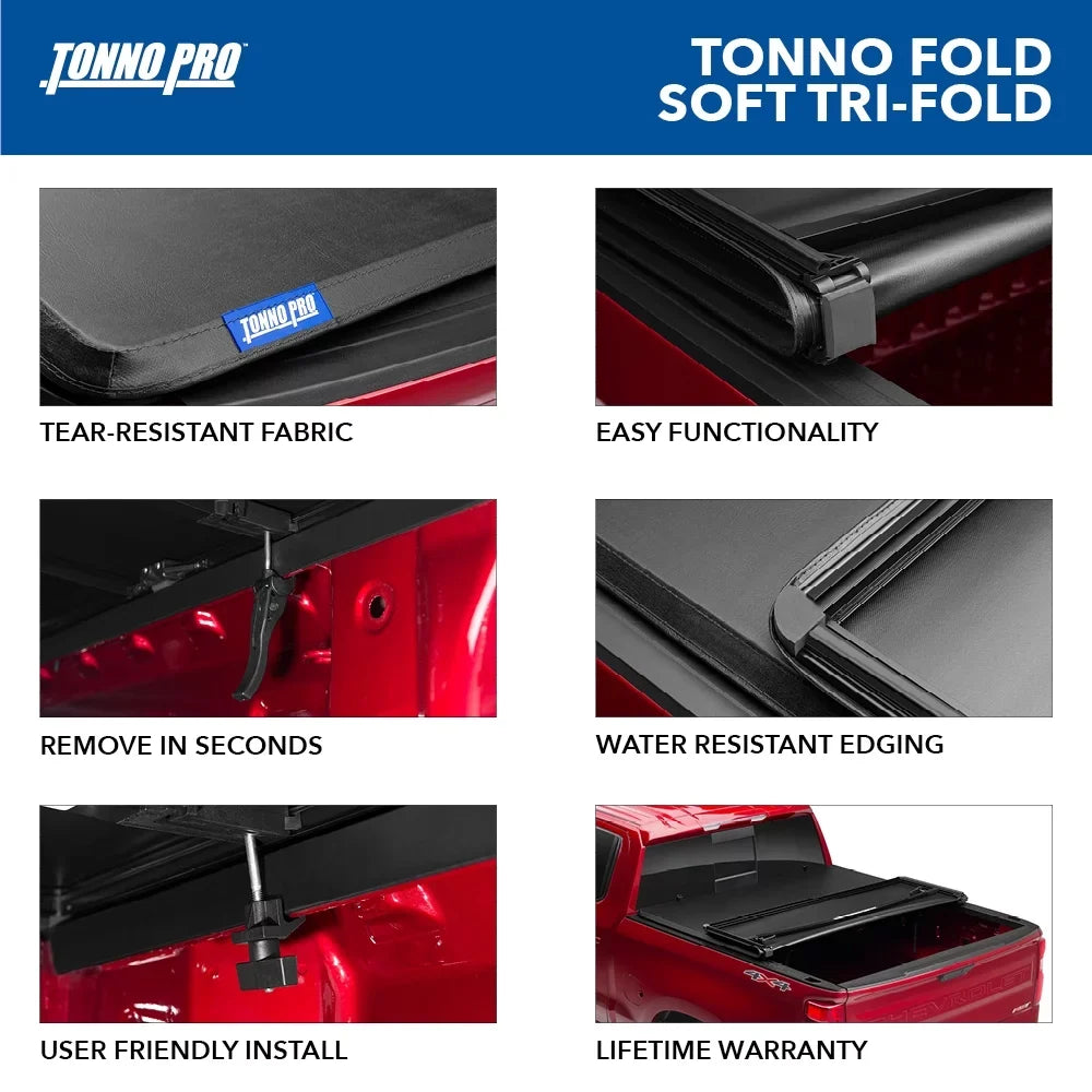 Truck Tonno 2015 Pro Fold, (60") Bed - Honda 5' Tonno Bed Ridgeline Tonneau Folding | | 2006 Cover Fits 42-600 Soft