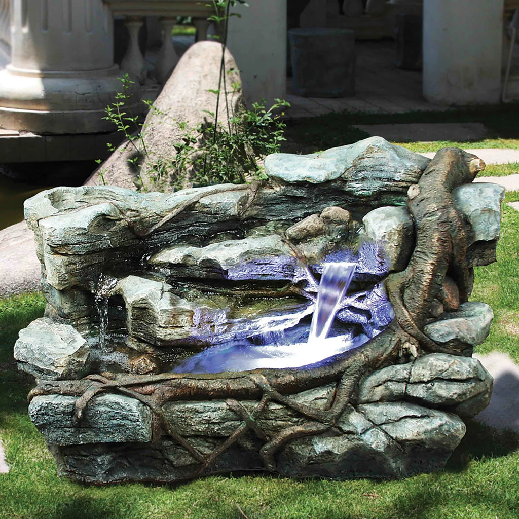 Design Fountain Rock Garden Toscano Canyon Staggered Cascading