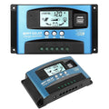 30A USB, MCU Timer(Blue) Control, Dual Controller, Charge Regulator MPPT Controller, Solar Panel Charger Build-in Efficiency, Solar Charging High