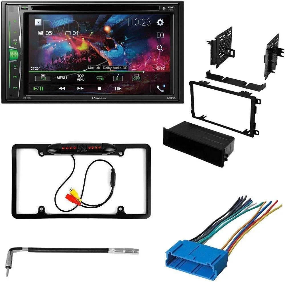 for Pioneer 6.2" Eighty-Eight Receiver Stereo 1994-1999 Oldsmobile Bundle KIT4820 W/ DIN Bluetooth/Backup Touchscreen with Double Media Car DVD/CD Camera/Install AVH-241EX Kit/in-Dash Digital AM/FM