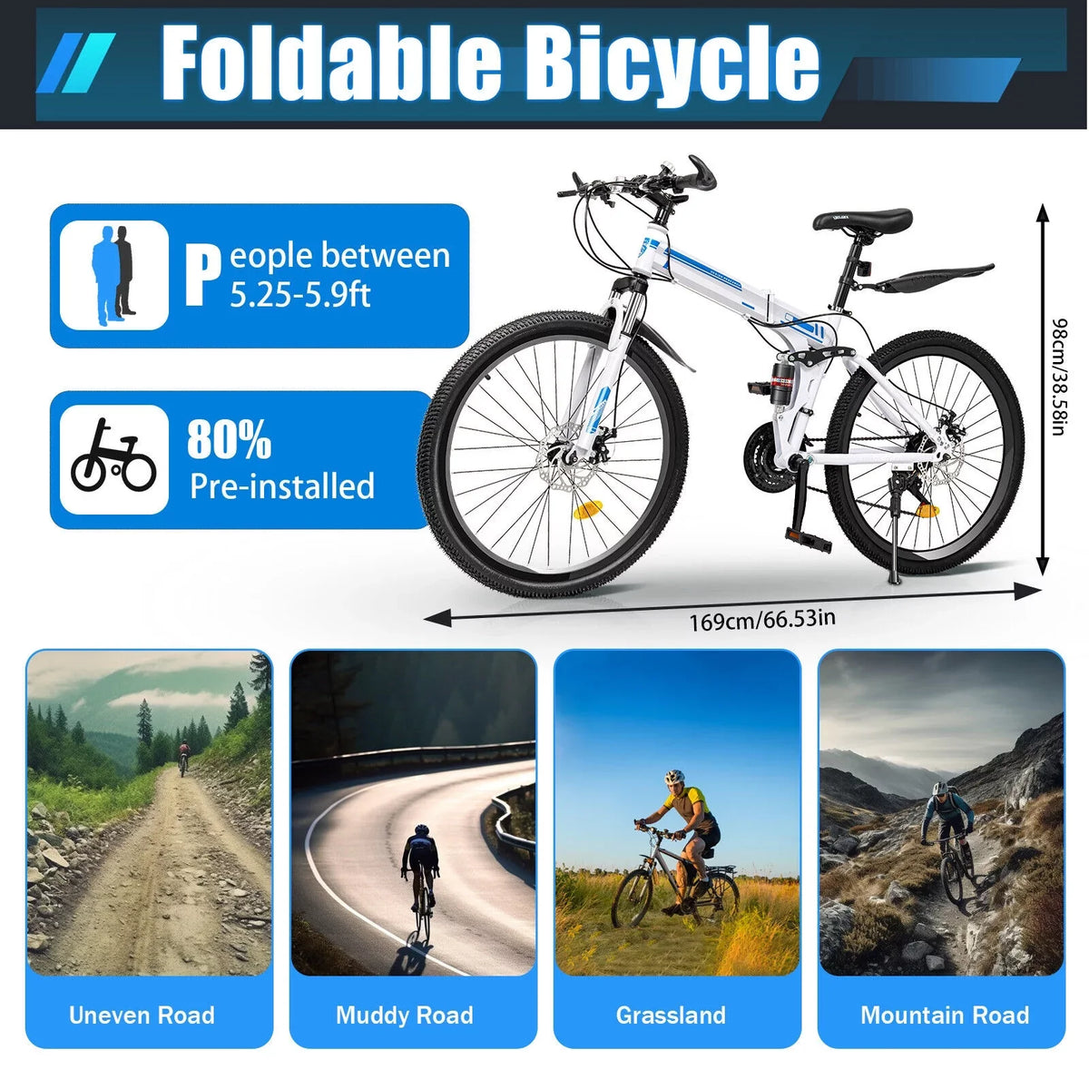 MTB Bicycle Disc Speed SHZICMY Bike Bikes Dual Folding 21 School Mountain Men 26" Brake