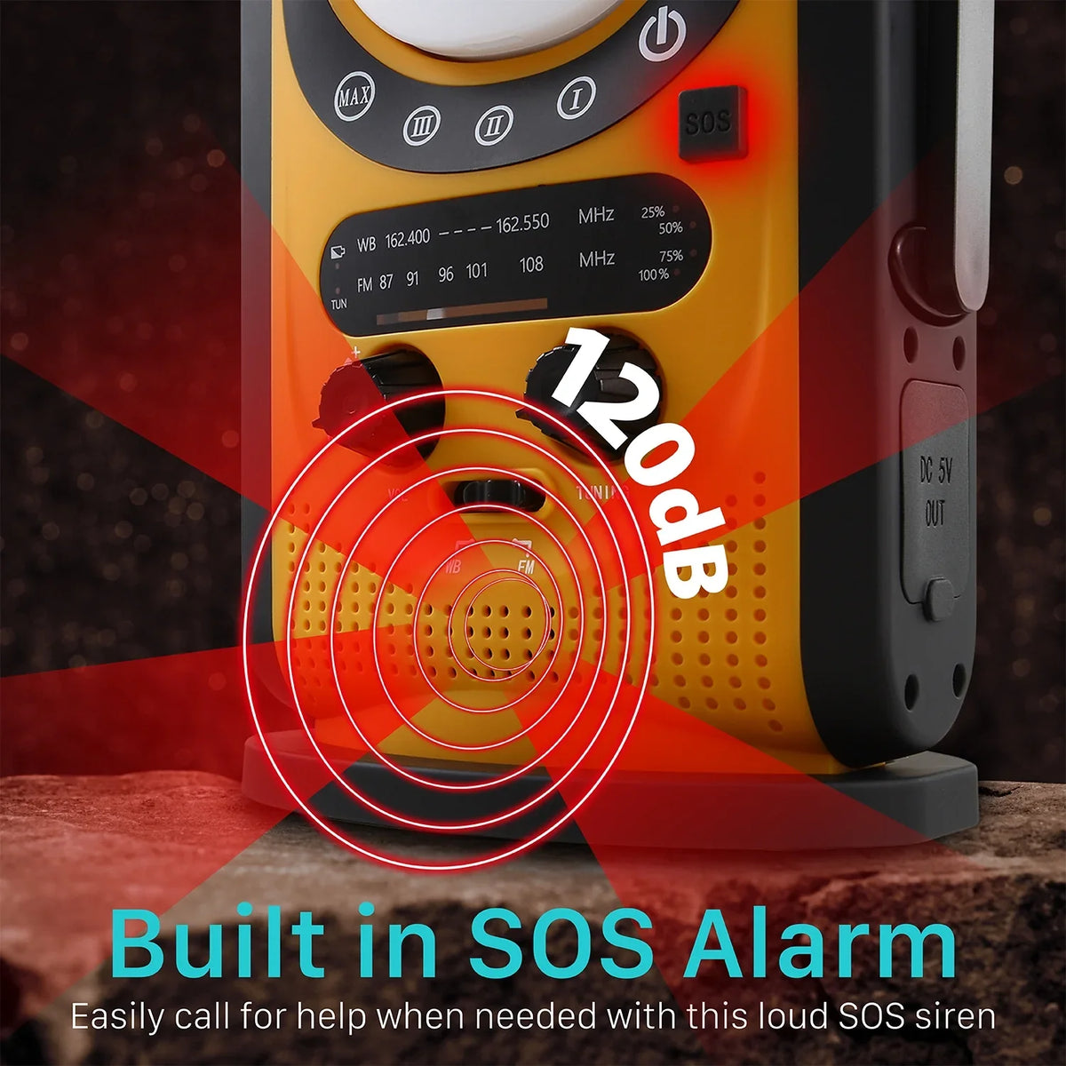 Emergency (Model Light, 6,000mAh Alarm Crank for Charging, Reading A7) & SOS & FM/NOAA Alert, Weather Charger Power Lantern with FosPower Radio Solar Outdoors Bank & Hand Weather Camping