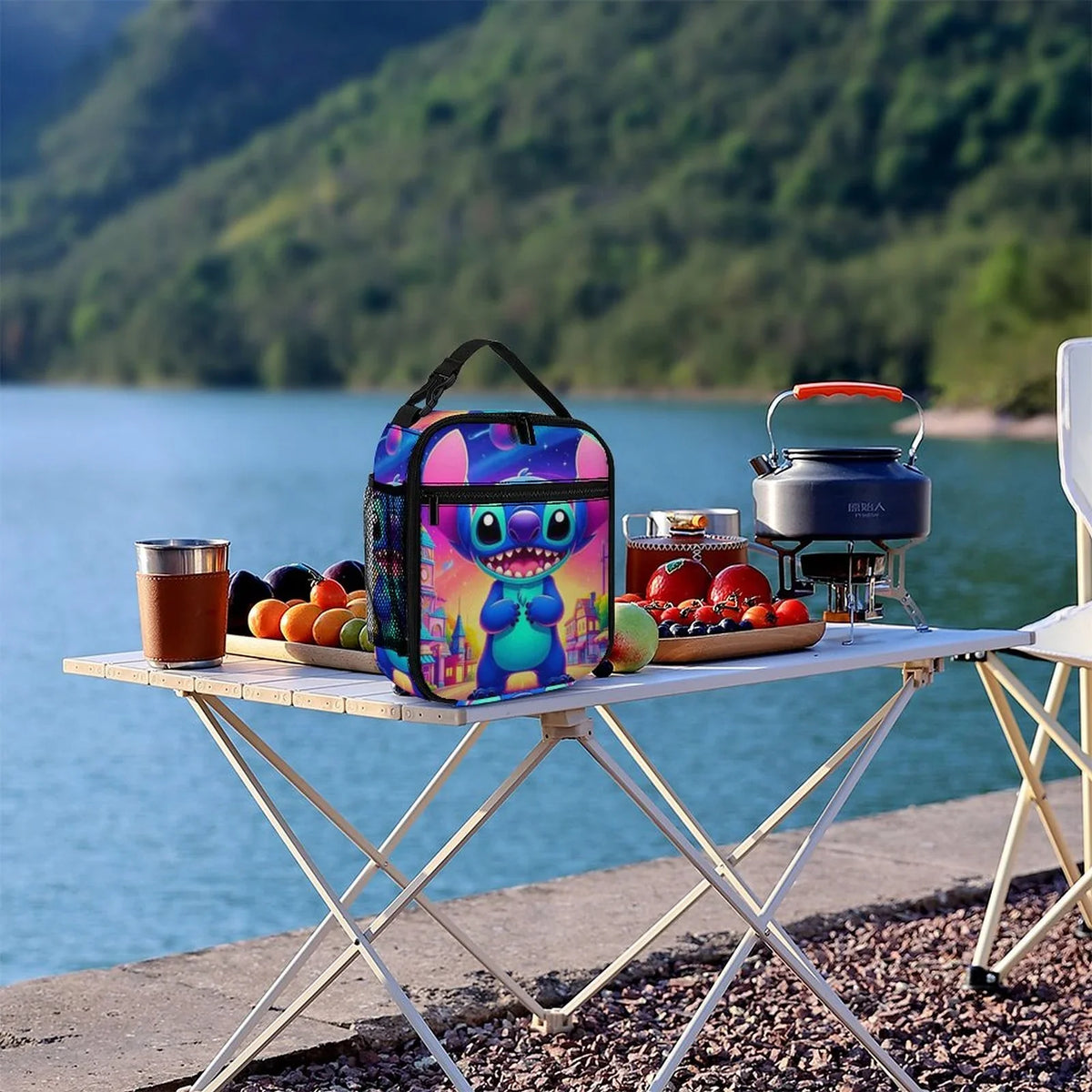 Bag For Bag Portable Thermal Bento Handbag Boys Office Girls Insulated Stitch School Art Kids Cooler Tote Adult Lilo Lunch