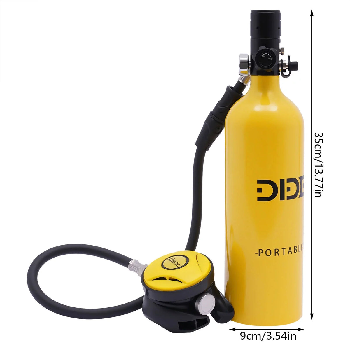 Portable Diving 1L Scuba Scuba Deepest 32.8ft Kit Reusable Gear Underwater Tank Mini