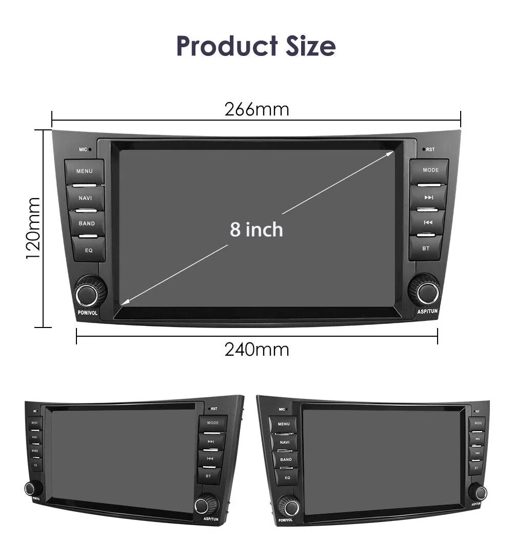 1280*720 8" Mercedes Car DSP Nav Carplay E-Class W219 for Radio Benz Stereo GPS