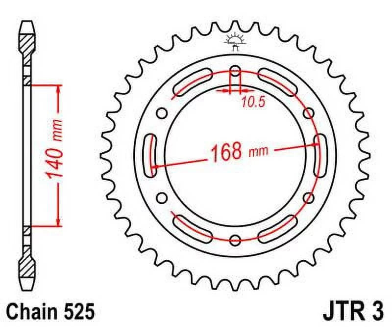 Front Sproket 10.5mm Kit Rear for bolts-K72 Sprockets 08-16 BMW for F800 GS-JTR3.42 & JT