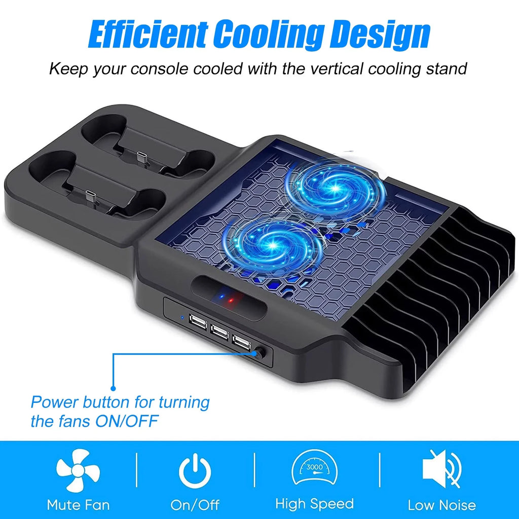 2 for S/X Disc Fit 11 for Game with Fit Vertical Dock Fast Charging Cooling EEEkit 3 Xbox Slots X/S with Ports, Station Controller USB Xbox Series Fans, Series Stand Dual