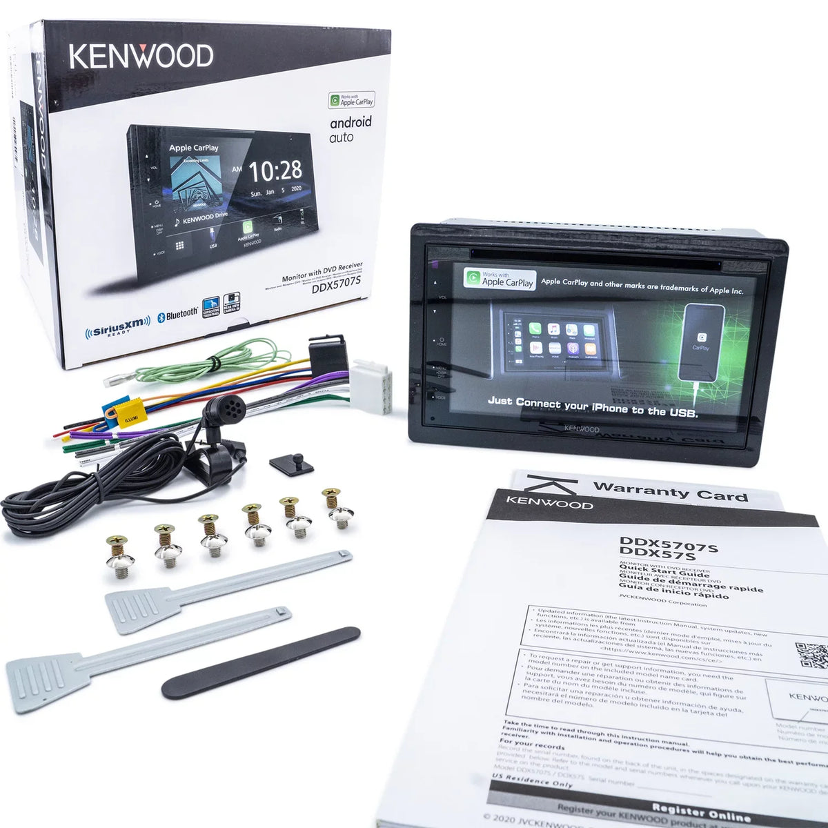CMOS-130 & DDX5707S Receiver Rearview In-Dash Kenwood Double-DIN DVD Camera 6.8-in