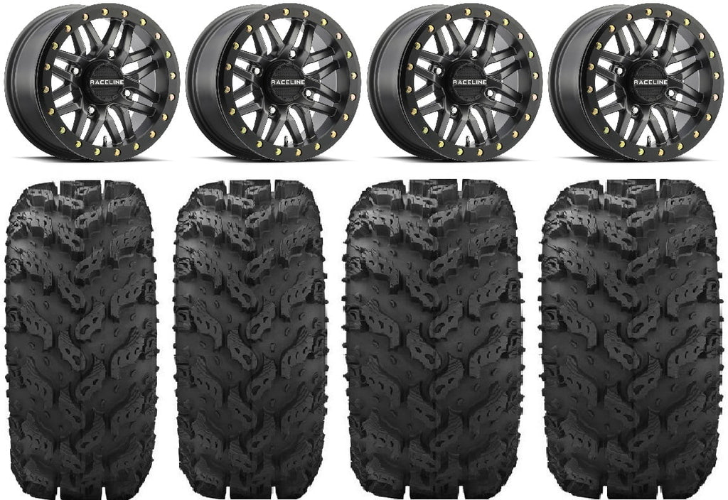 14" Reptile Mule Tires Wheels Kawasaki Ryno Raceline Gm Bdlk Pro 26" FXT