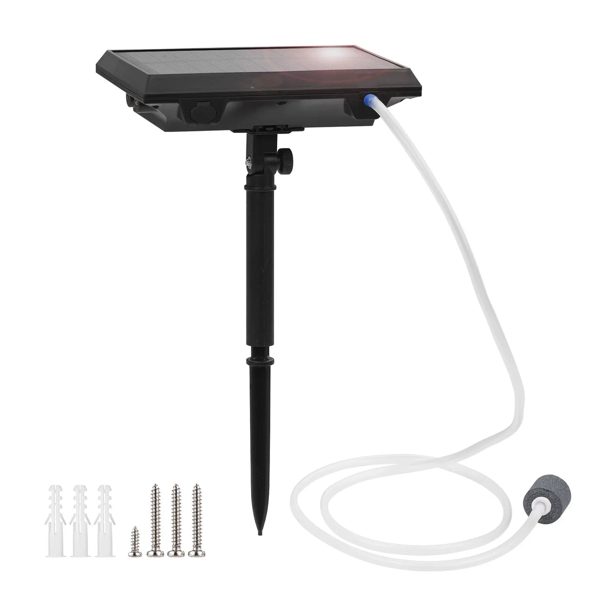 Fish Pond Rechargeable Fishing 5.5V Bubble Small Solar L Ponds Air Fish Air with Aerator & Garden Pools Pump for 1.5W Stone Tranportation Pump Circulation Oxygenator Aquarium