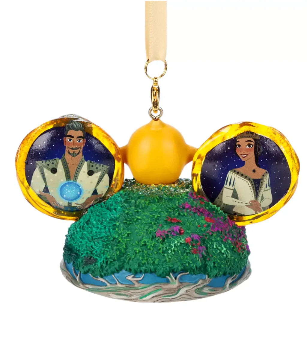 Wish Hat Valentino New Disney Parks Star Christmas Ear Ornament Tag with Asha