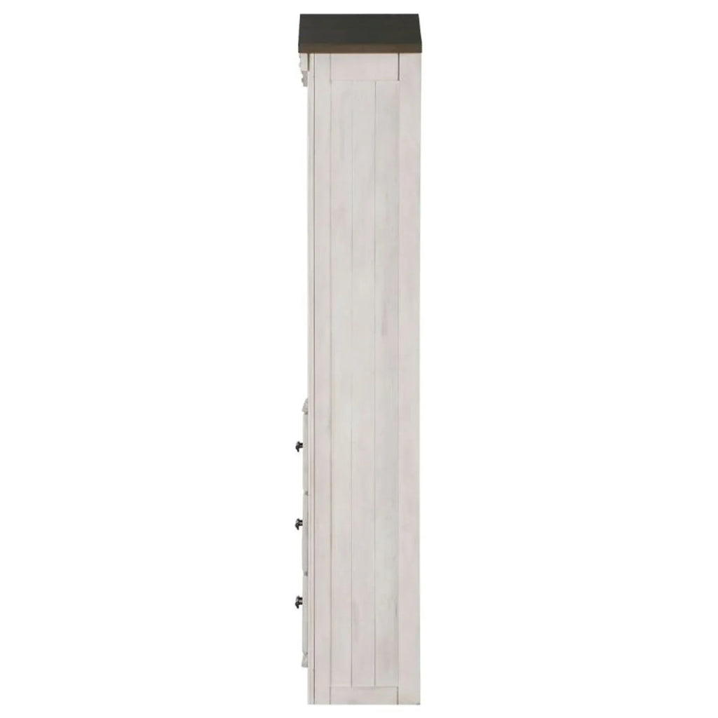 Tree ACME House Bookcase Weathered Gray in and White Washed Cabinet