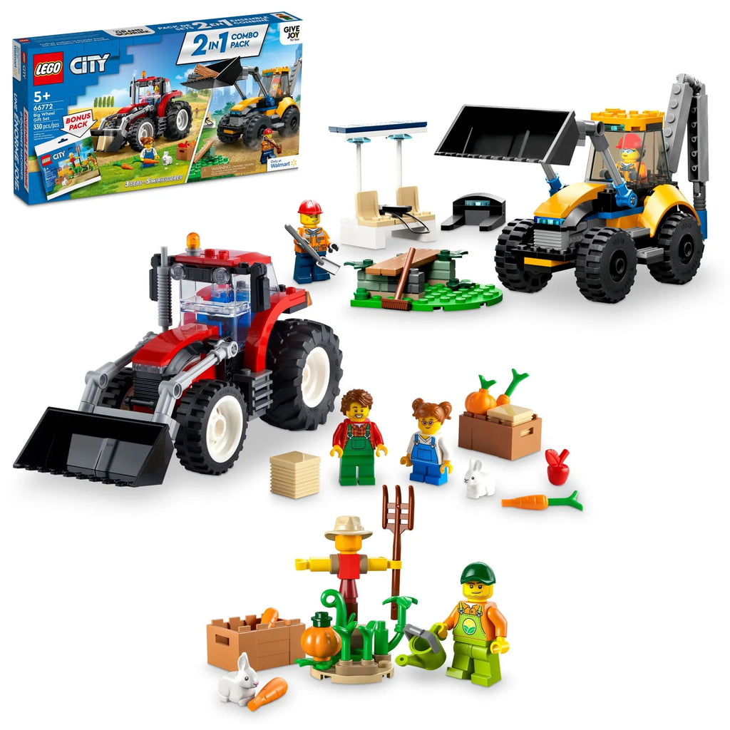 Great Construction and Bonus LEGO Set, Building Digger Farm and 5 up, Garden City Tractor Ages & Scarecrow Plus Big for Gift Pack, 2in1 Girls and Wheel 66772 Toy Boys Sets Gift