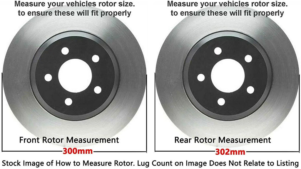 2014 Rotors Ford Pads Brake 2015 MKZ Detroit Ceramic 2016 2013-2016 Lincoln Brake Disc Front for 2013-2019 - Axle Brake 11.81" Fusion Replacement Rear : and 11.89" Rotor and Kit