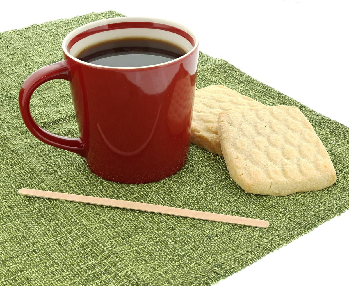 Royal Stirrers 5000 Individually 7.5" Wood Case of Wrapped Coffee