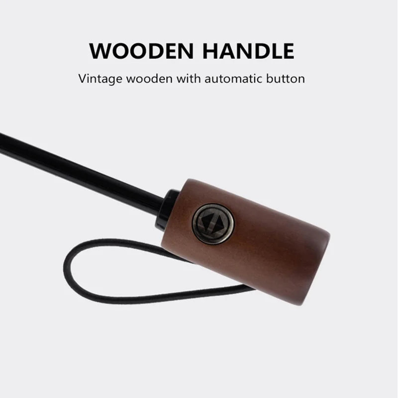 Anti Business UV Golf UPF50+ Handle 10 Windproof Ribs Sun Umbrellas Umbrella Wood Umbrella Men Clear Parasol
