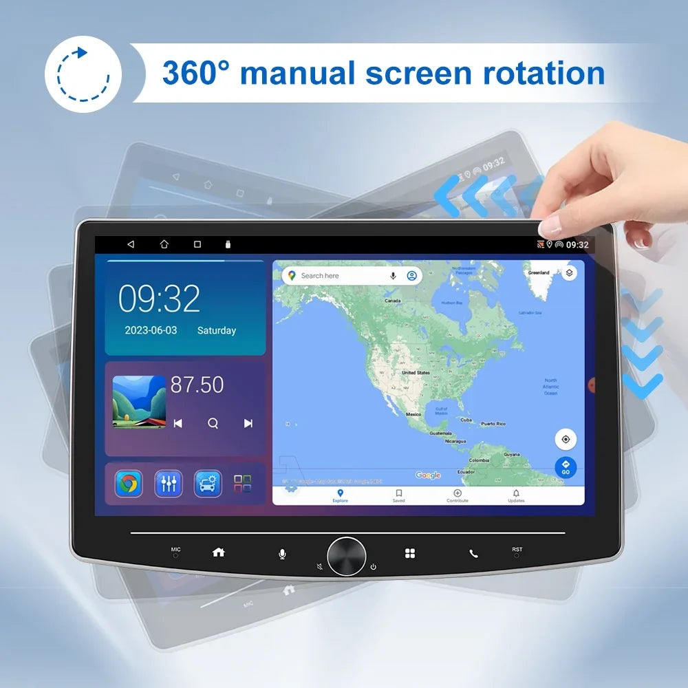 1 Player Android Car Radio Touch Receiver USB USB Carplay with Audio 10 Single Multimedia Camera Screen Din Mirror Stereo HD Link Reversing Bluetooth AHD Inch FM Apple Auto including