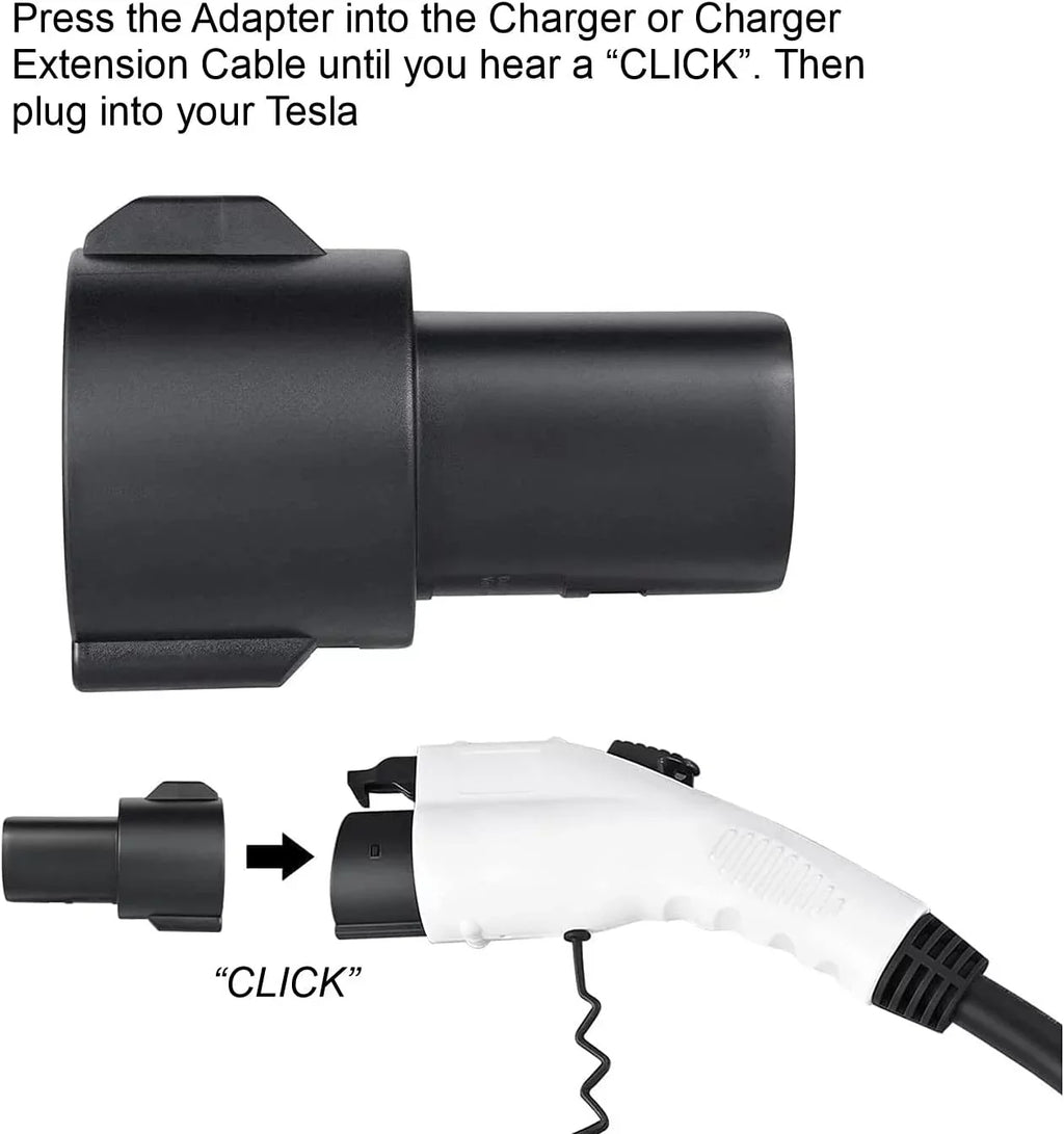 Chargers AC Campmoy J1772 - 250V Adapter, Vehicle to (EV) Compatible SAE (Black) 60A Electric Tesla & with J1772