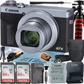 G7 with Canon Case SanDisk Card PowerShot + Professional Bundle + Mark Digital Memory Camera (Silver) 2 Pieces Tripod ZeeTech III + X 64GB