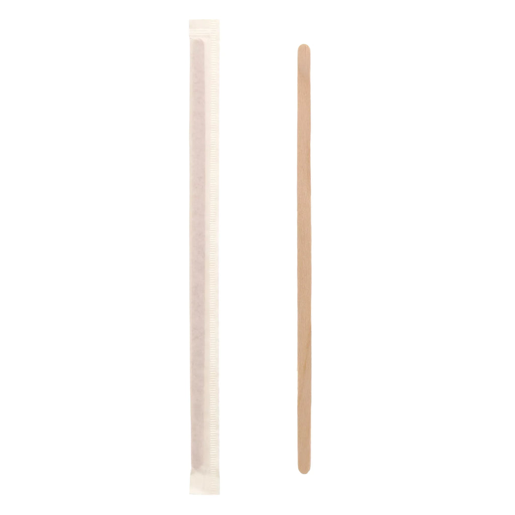 Royal Stirrers 5000 Individually 7.5" Wood Case of Wrapped Coffee