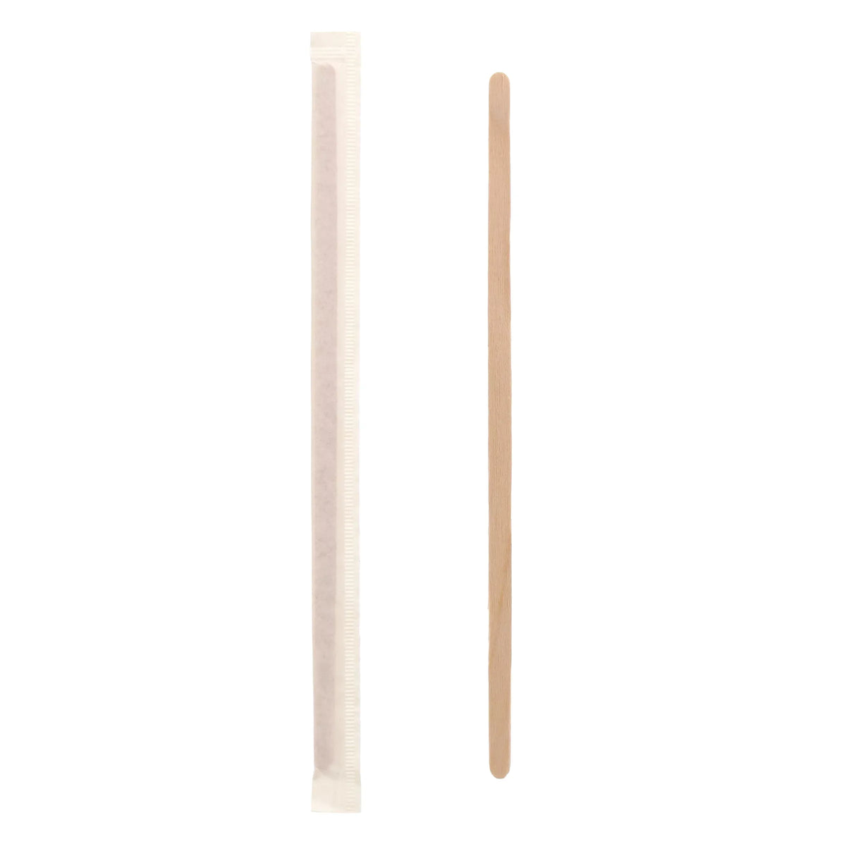 Royal Stirrers 5000 Individually 7.5" Wood Case of Wrapped Coffee
